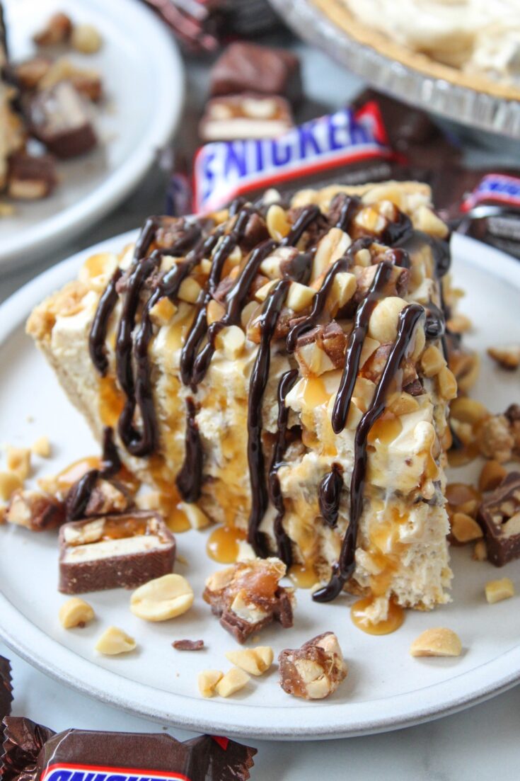 No Bake Snickers Pie