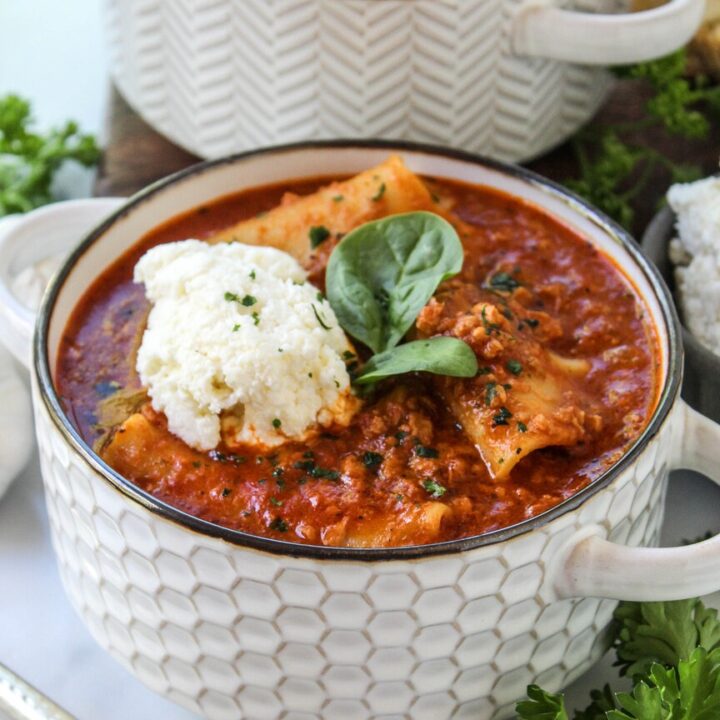 Vegetarian Lasagna Soup