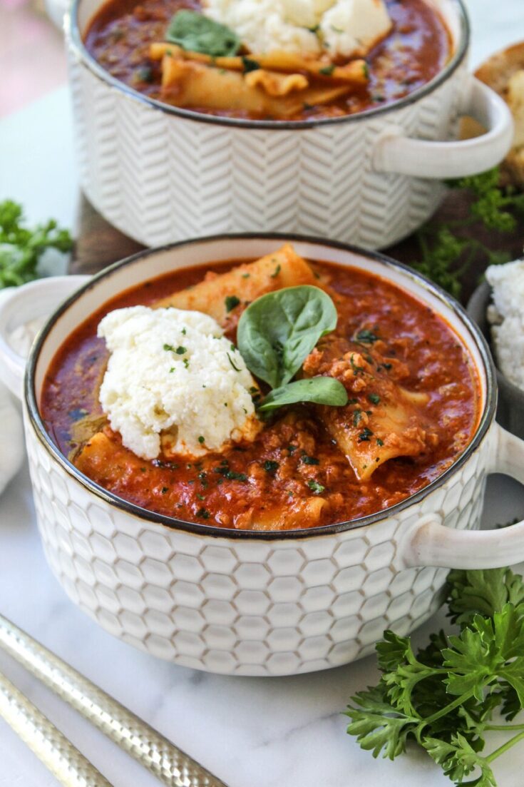 Vegetarian Lasagna Soup