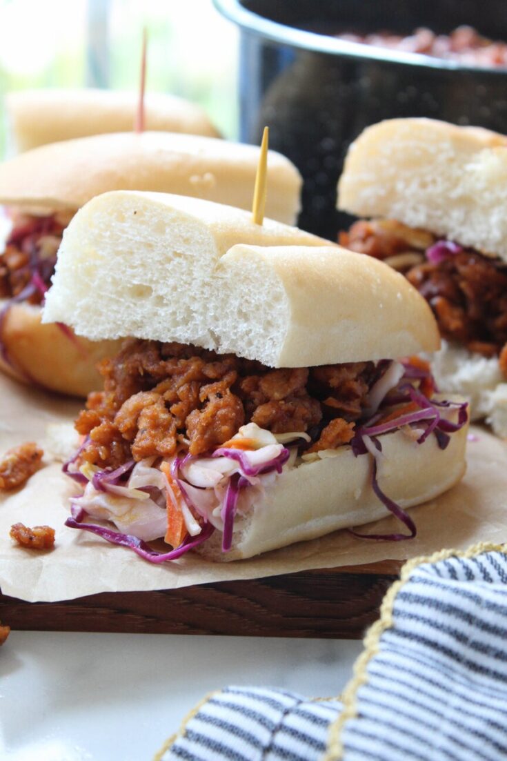 Vegetarian BBQ Pulled Pork Sandwich