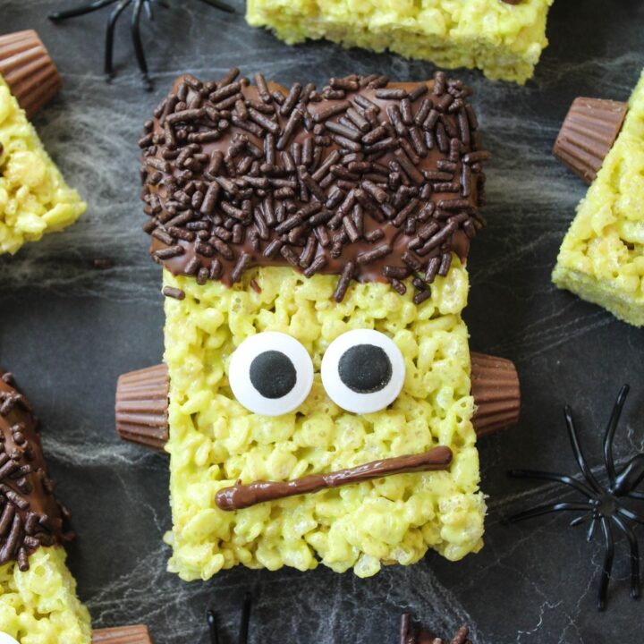 Frankenstein Rice Krispie Treats