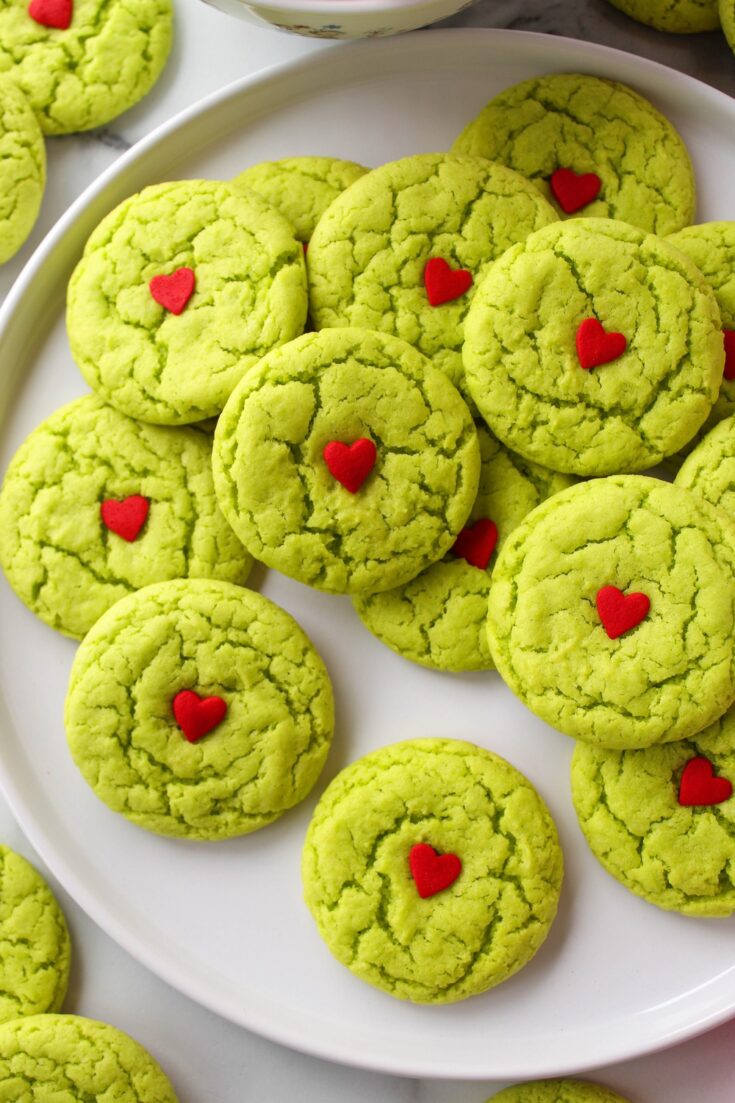 Grinch Cake Mix Cookies