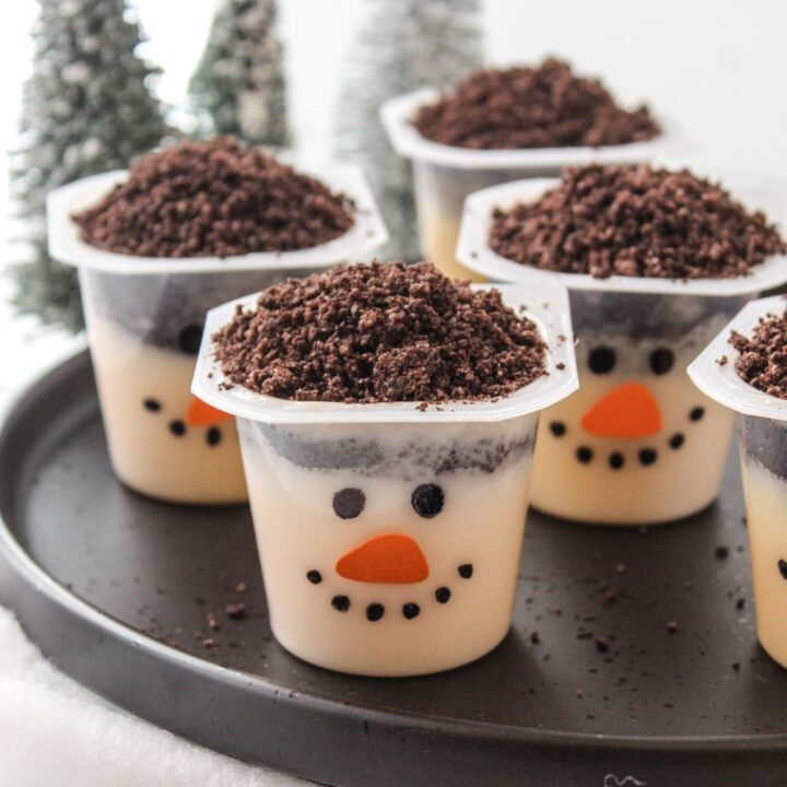 Snowman Pudding Cups