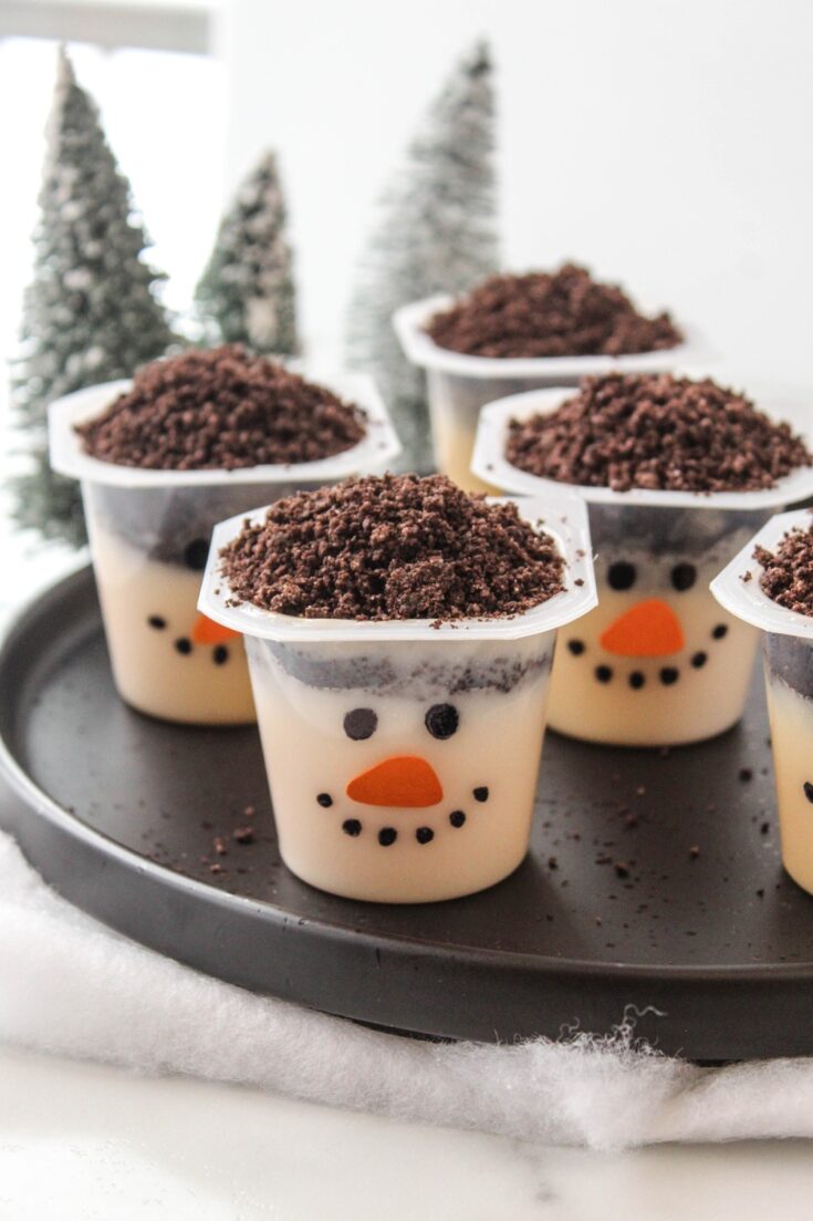 Snowman Pudding Cups