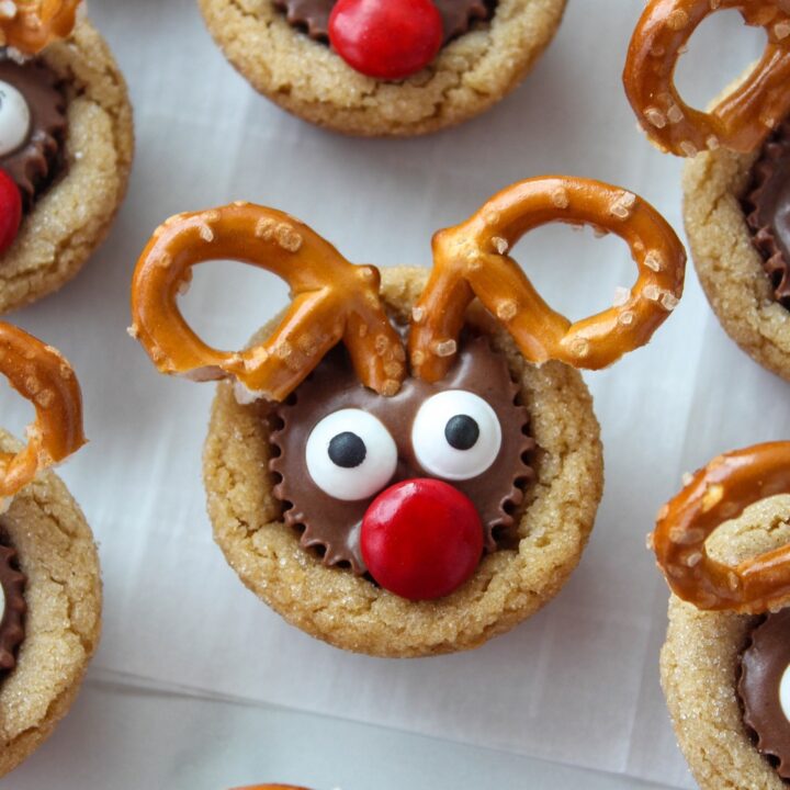 Reindeer Peanut Butter Cup Cookies