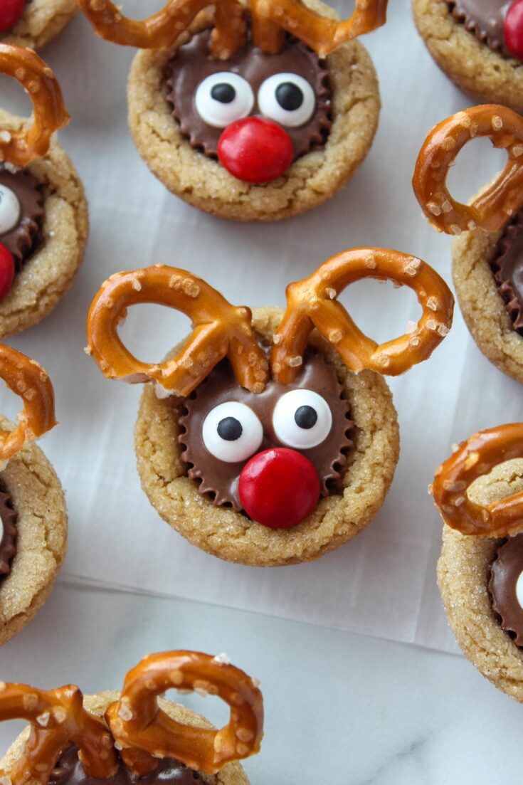 Reindeer Peanut Butter Cup Cookies