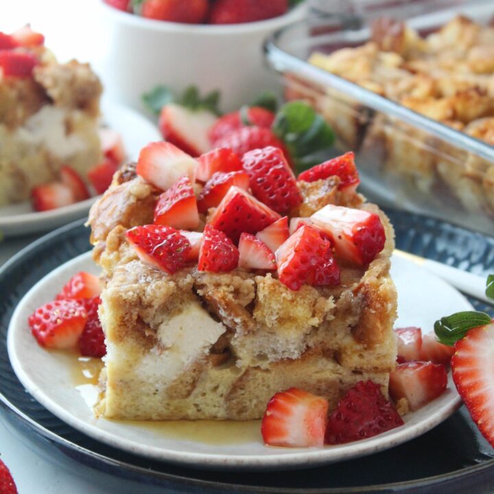 Strawberries & Cream French Toast Bake