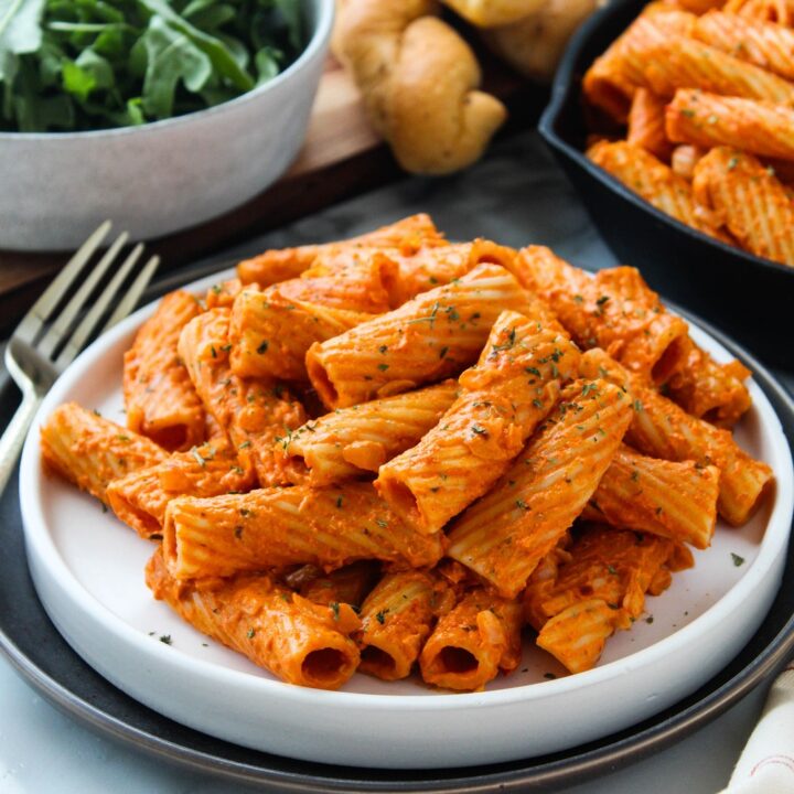 Vegan Creamy Tomato Rigatoni Pasta