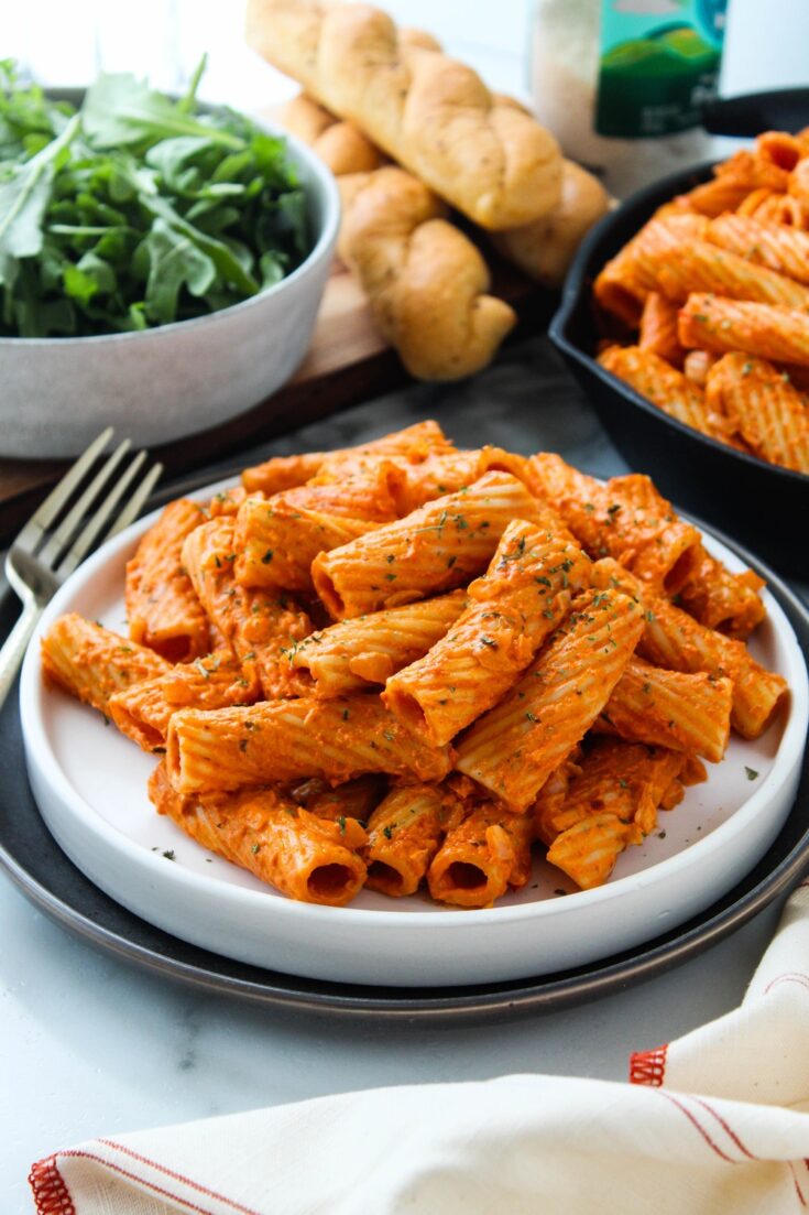 Vegan Creamy Tomato Rigatoni Pasta