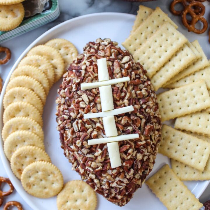 Easy Football Cheese Ball for the Super Bowl