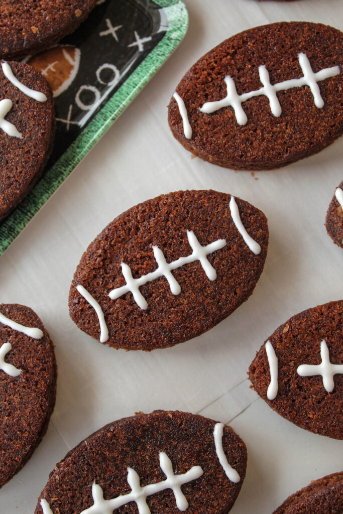 Easy Football Brownies for the Super Bowl