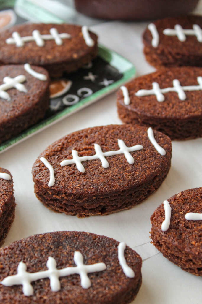 Easy Football Brownies for the Super Bowl