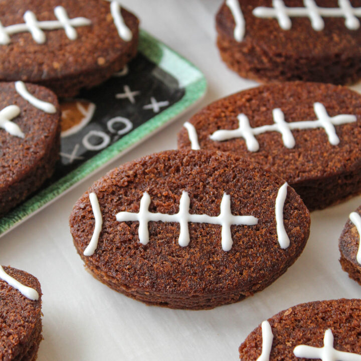 Easy Football Brownies for the Super Bowl