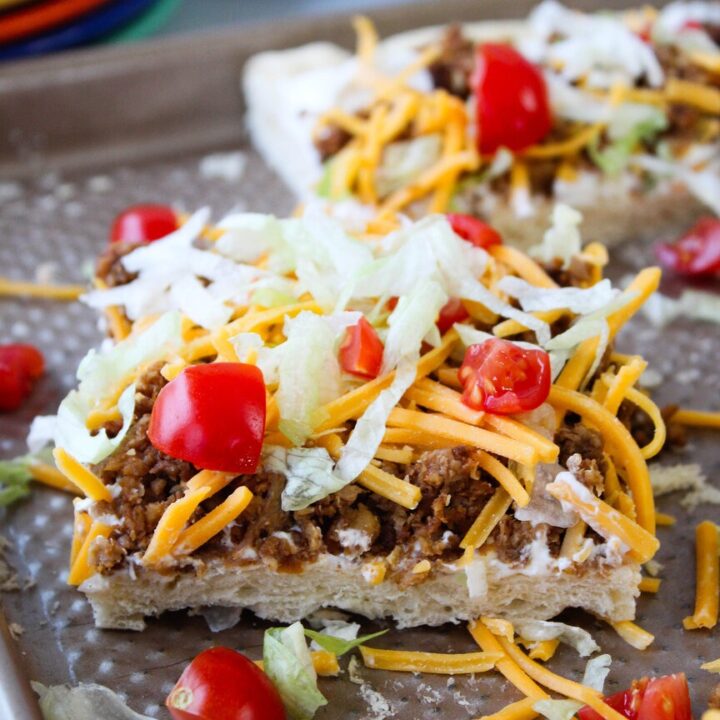 Crescent Roll Taco Pizza