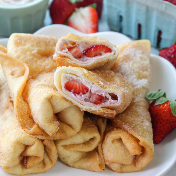 Strawberry Cheesecake Chimichangas