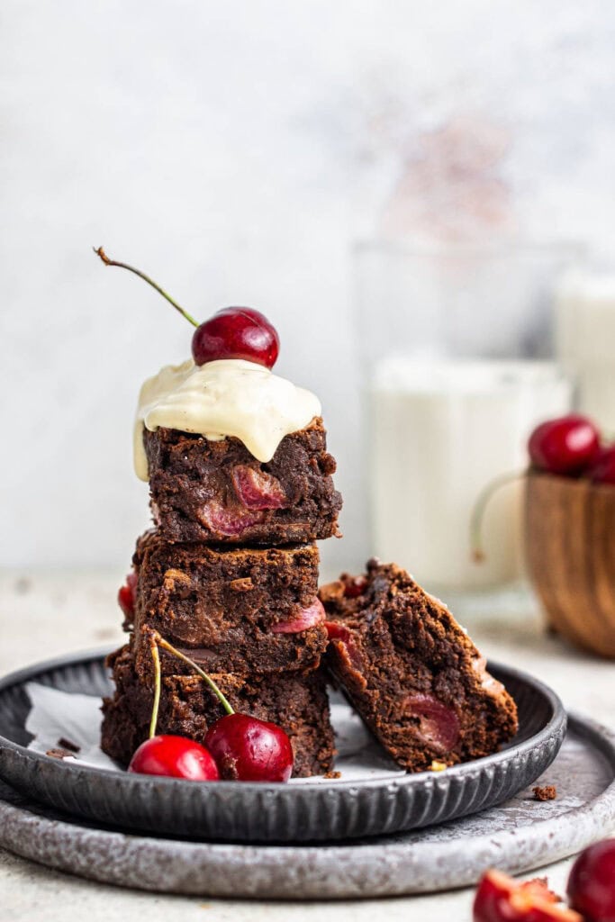 Double Chocolate Cherry Brownies
