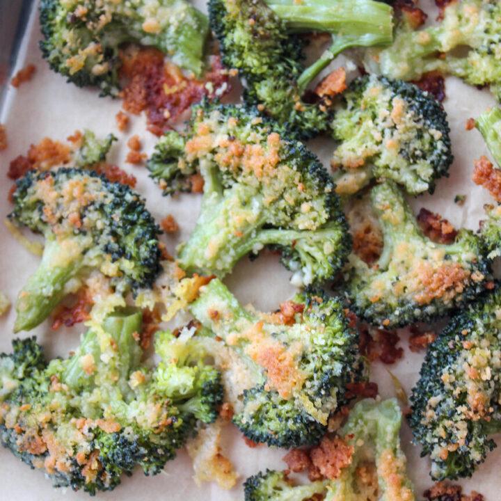 Smashed Broccoli with Parmesan