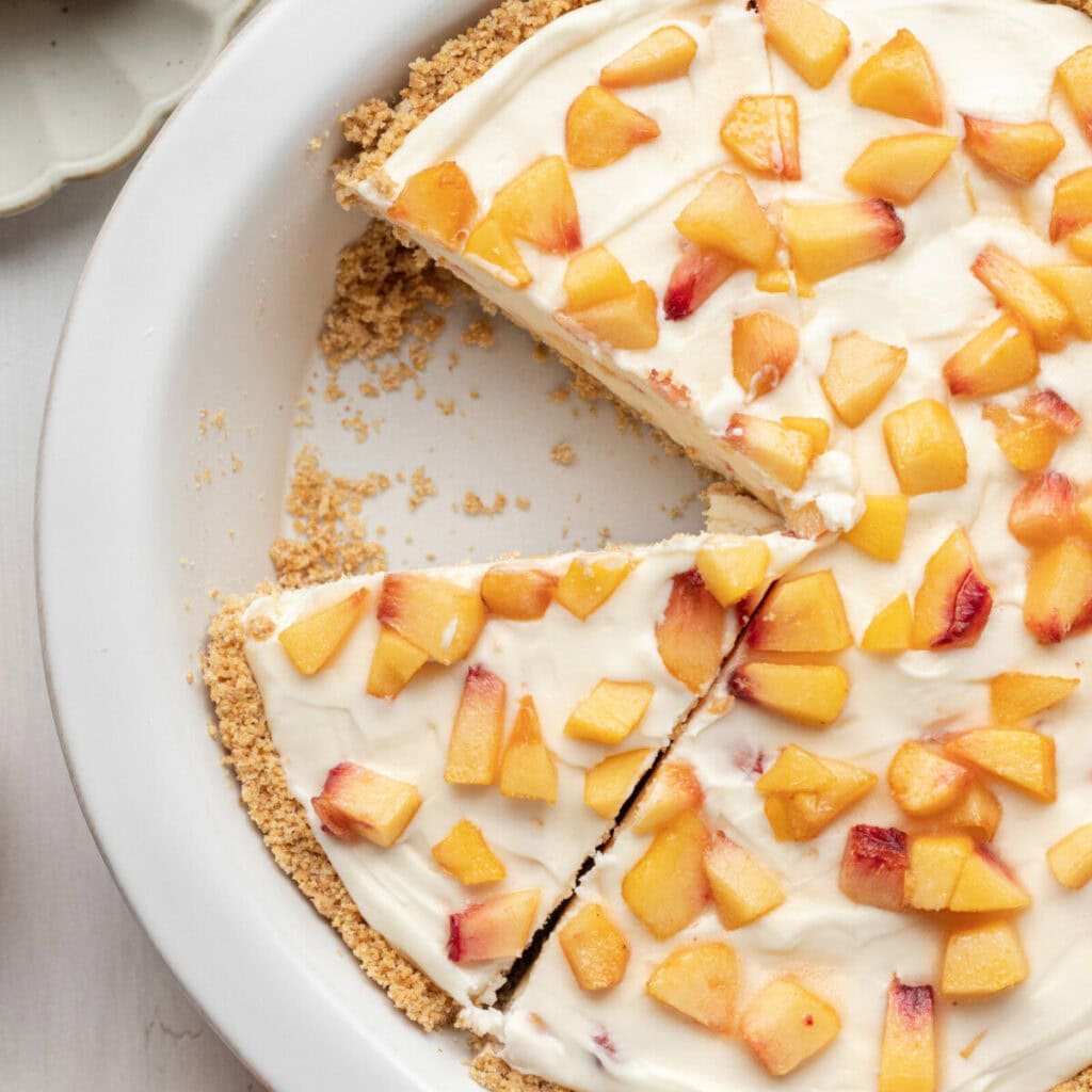 Peaches and Cream Cheesecake