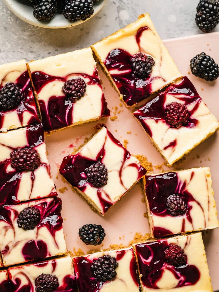 Creamy Blackberry Cheesecake Bars