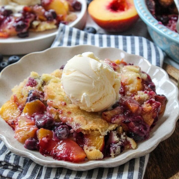 Peach Blueberry Cobbler