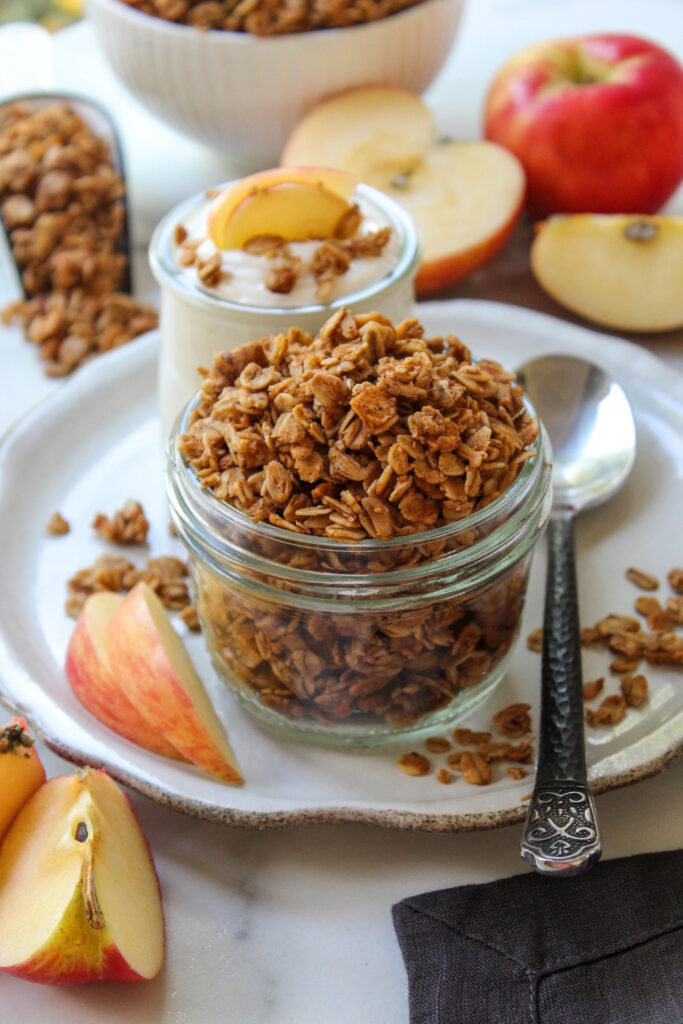 Easy apple pie granola for breakfast