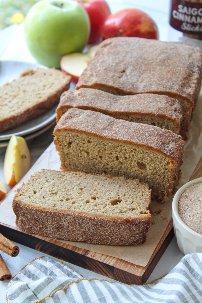 Easy apple cider donut bread recipe for Fall baking