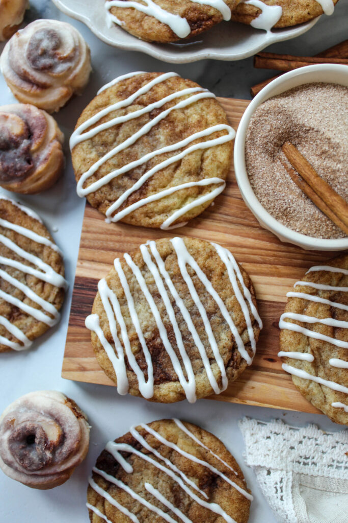 Golden brown cinnamon swirl cookies