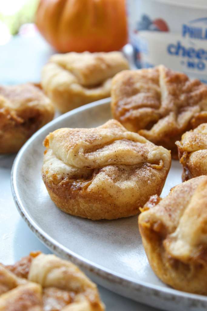 Pumpkin Cheesecake Crescent Muffins