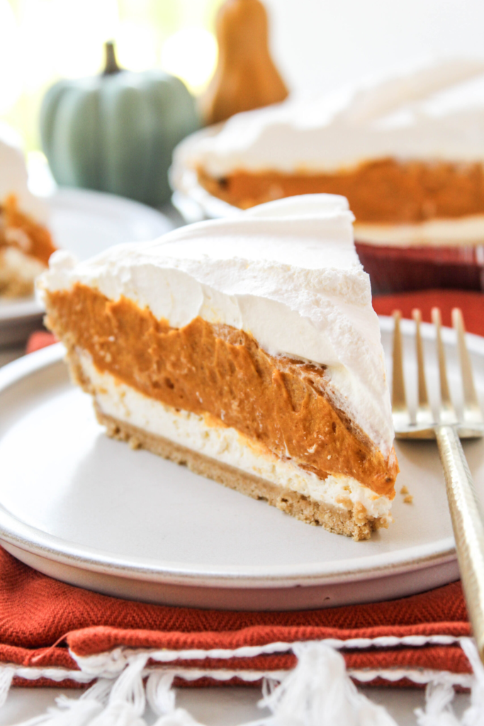 No Bake Triple Layer Pumpkin Pie