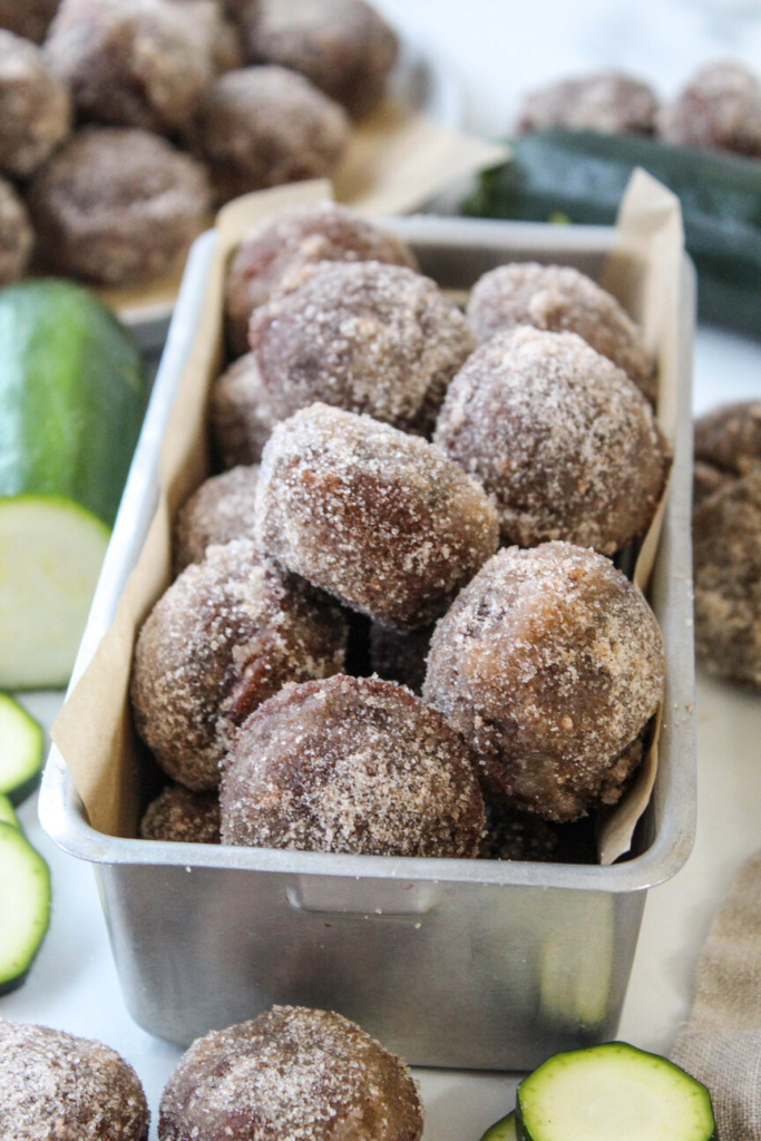 Mini Chocolate Zucchini Donut Muffins
