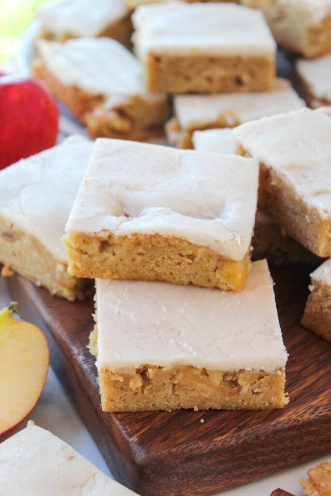 Apple Brownies with Maple Glaze