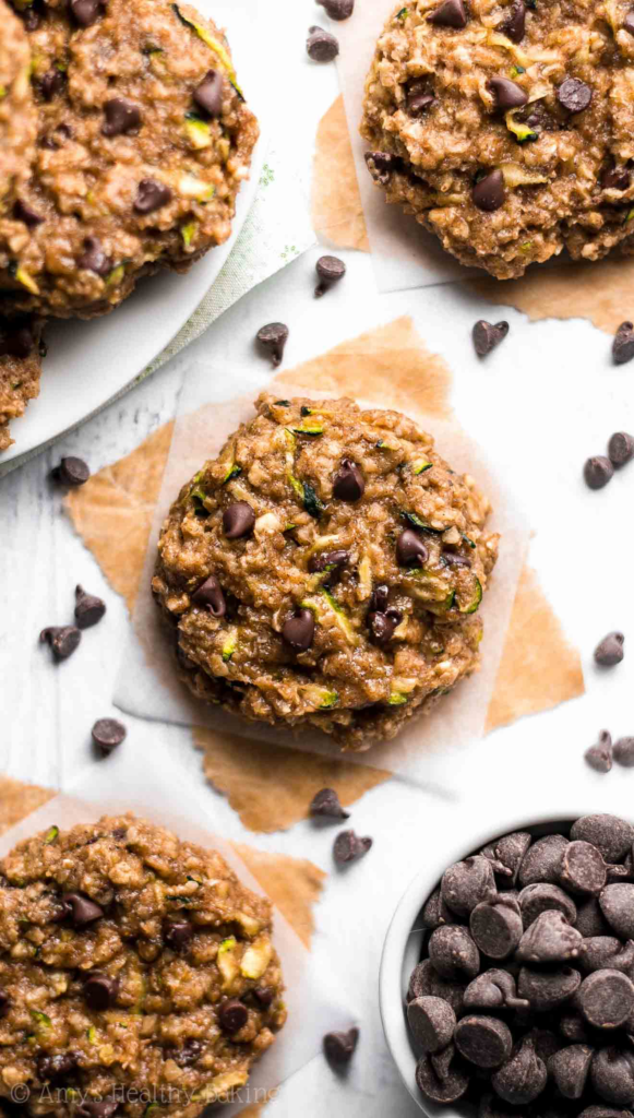 Chocolate Chip Zucchini Bread Oatmeal Cookies