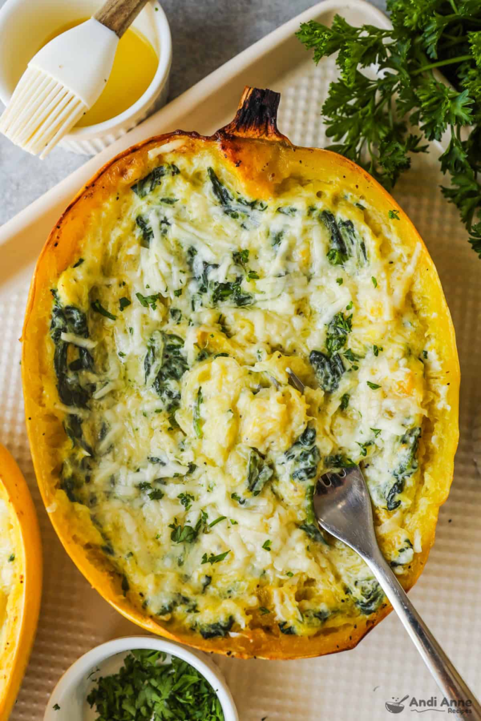 Garlic Parmesan Spaghetti Squash