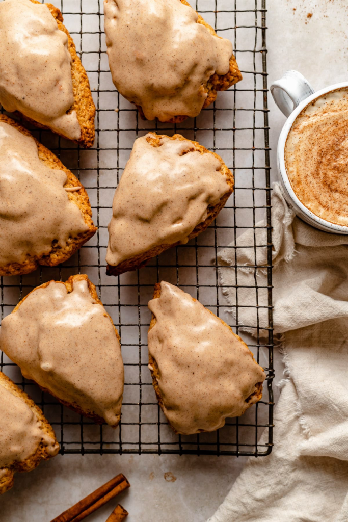 Homemade Chai Scones with Maple Chai Glaze
