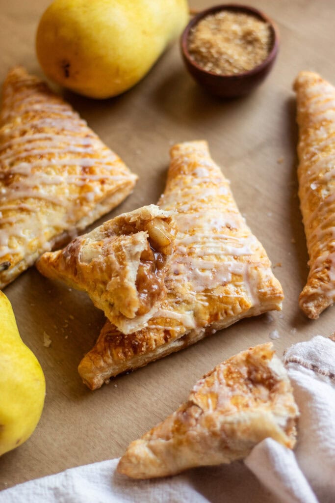 Maple Glazed Pear Turnovers