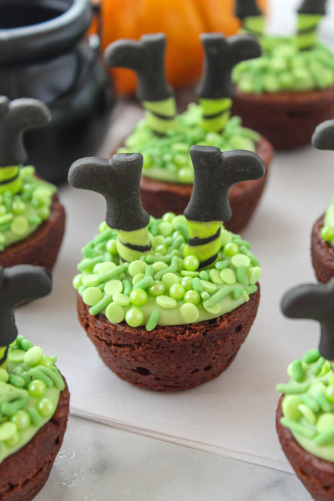 Witch Cauldron Brownie Bites