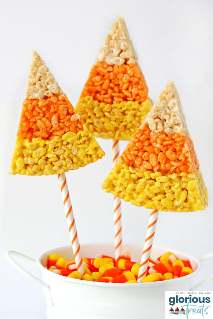 Candy Corn Krispie Treats