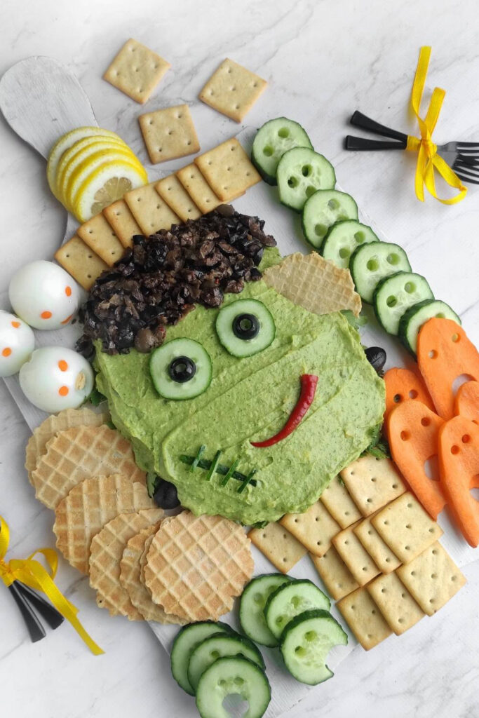 Frankenstein Halloween Charcuterie Board