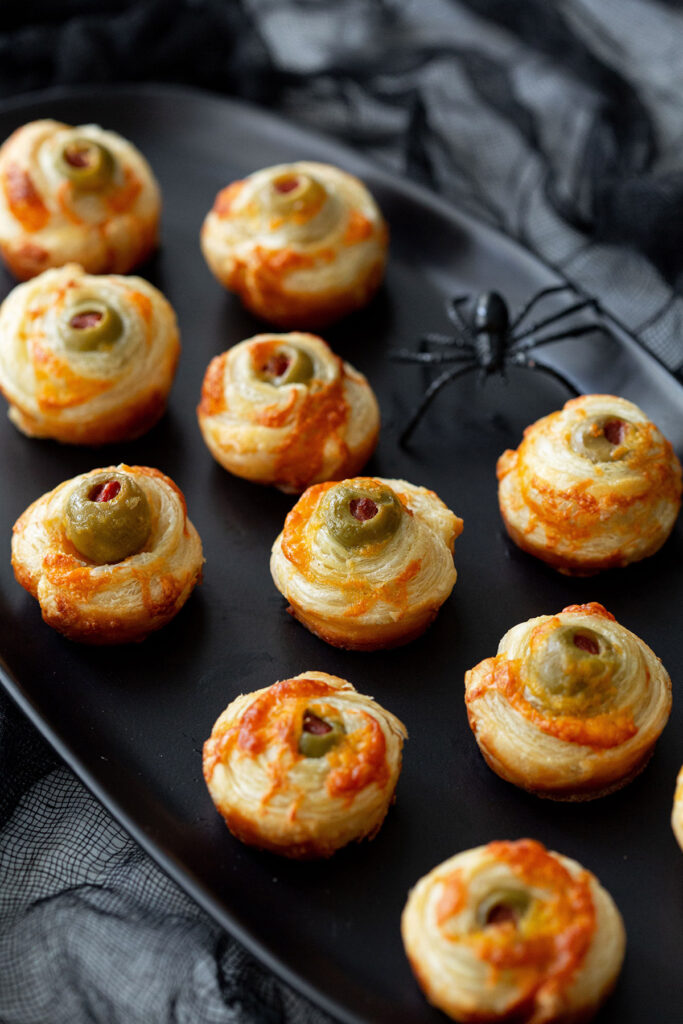 Spooky Eyeball Olive Puffs
