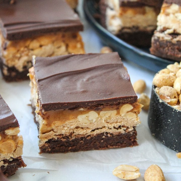 Fudgy Snickers Brownies
