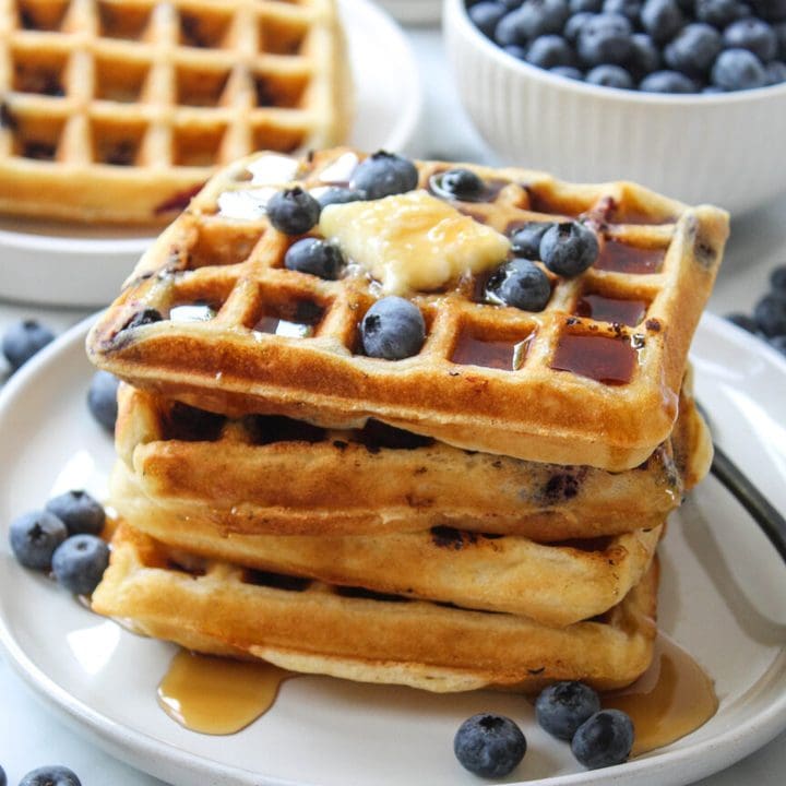 Fluffy Blueberry Waffles