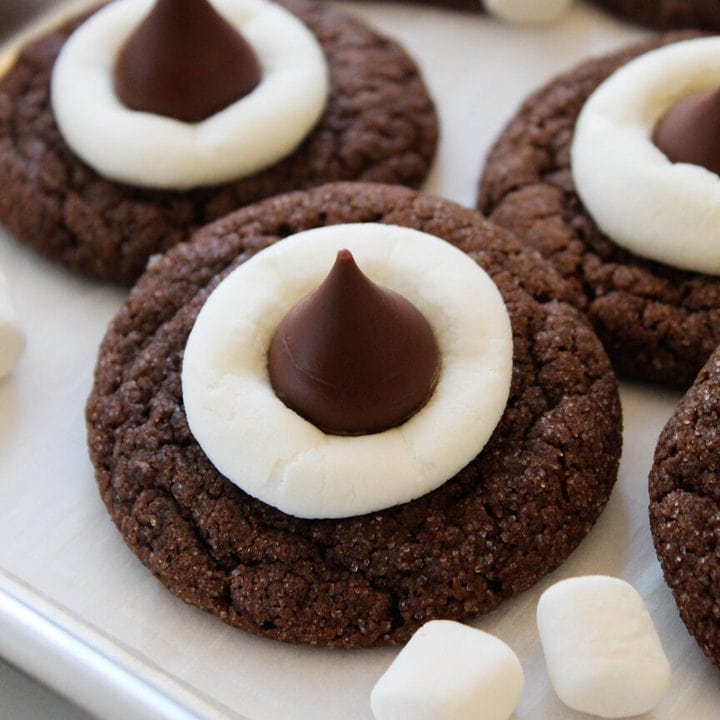 Hot Cocoa Cookie Blossoms